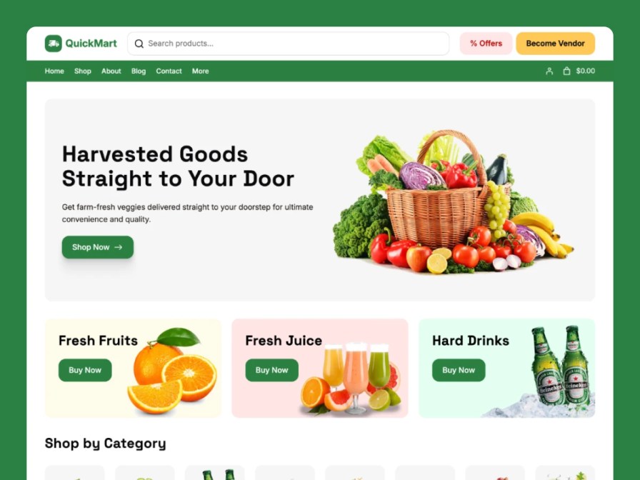 QuickMart Home Page