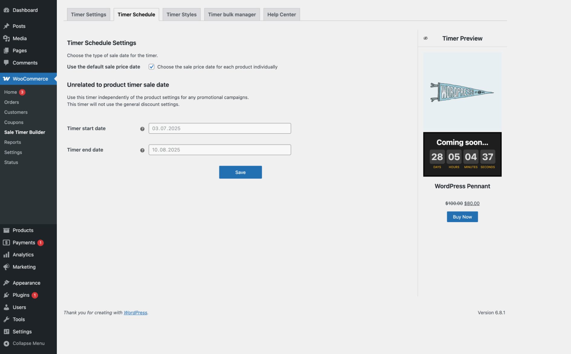 Sales Countdown Timer Builder - WooCommerce Marketplace