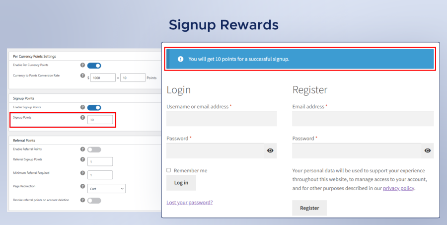Signup Rewards