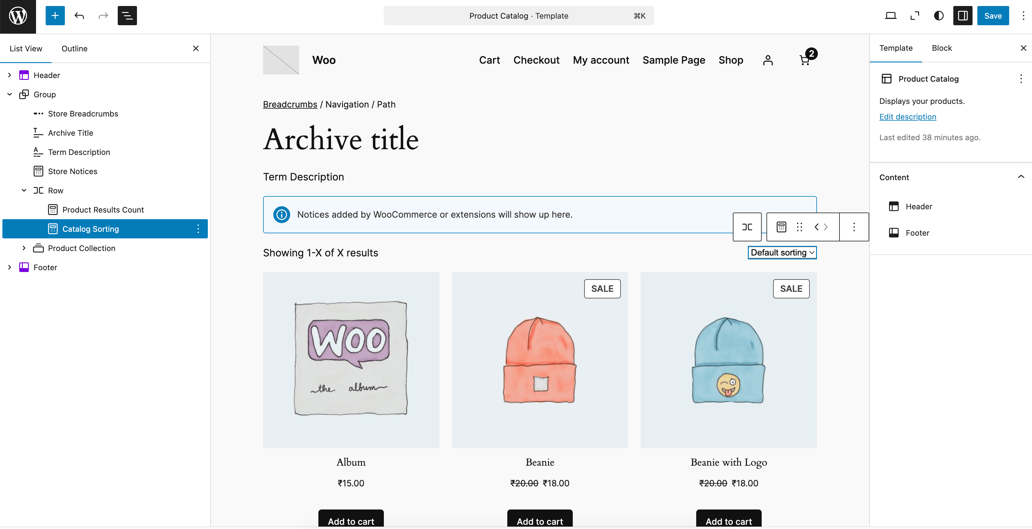 Customizing the Product Catalog Template Documentation - WooCommerce