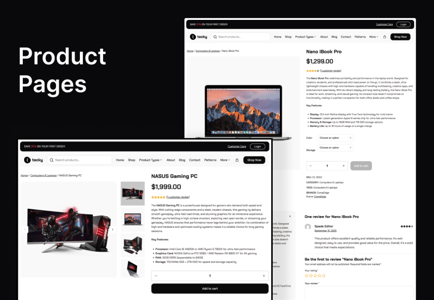 Tecky Theme - Product Page