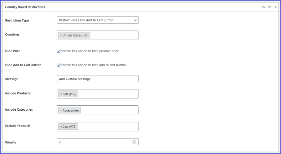 Restrict Add to Cart For Specific Countries