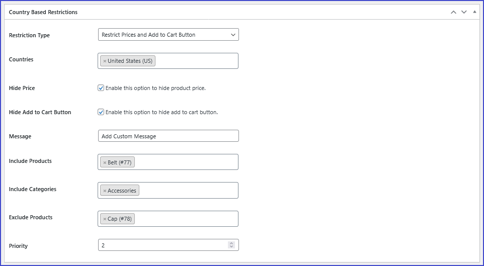 Restrict Add to Cart For Specific Countries