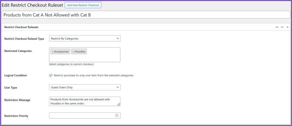 Restrict Checkout For WooCommerce - 8