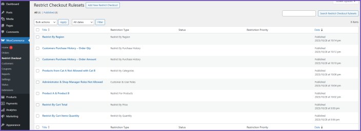 conditional checkout