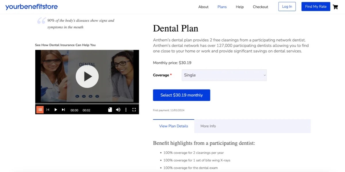 dental plan from yourbenefitstore