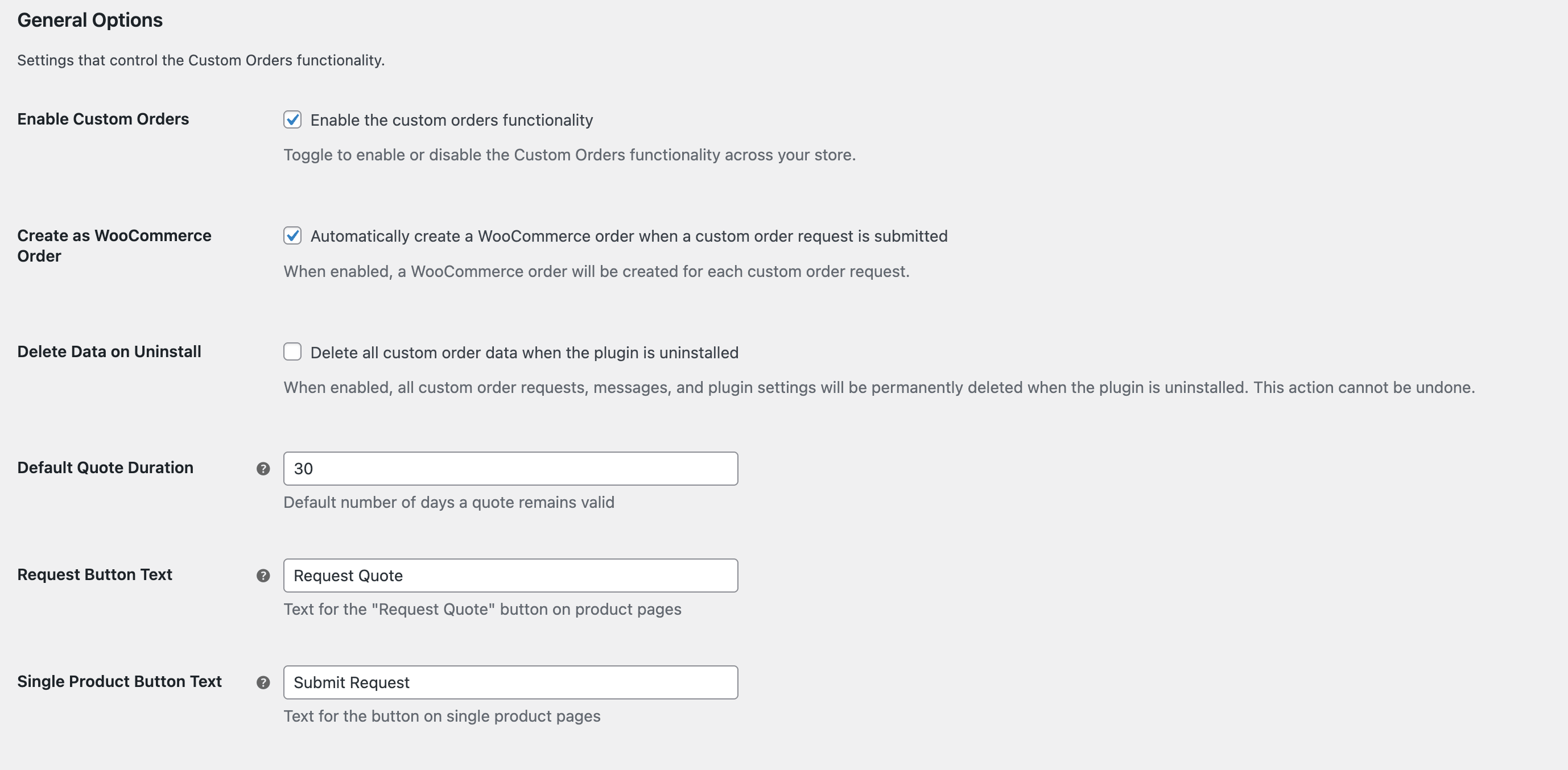Custom Orders Documentation - WooCommerce