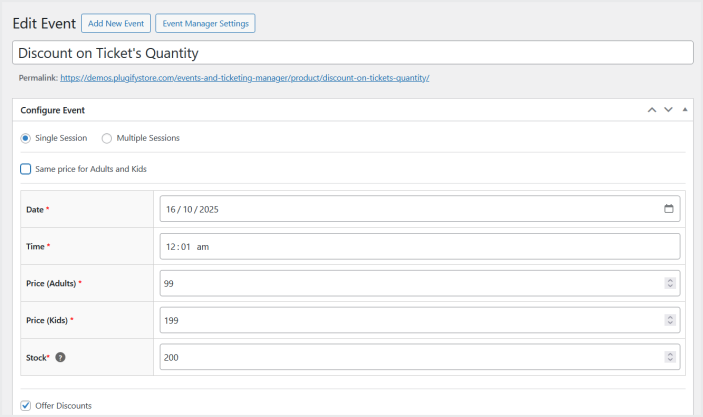 woocommerce event tickets manager plugin