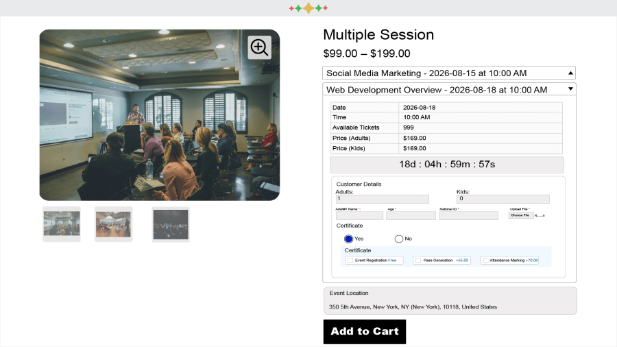woocommerce event and ticketing manager plugin