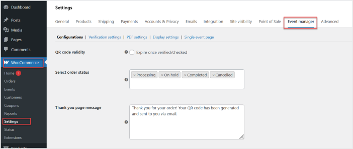 woocommerce event tickets manager plugin