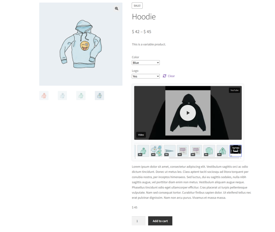 WooCommerce product variation videos WooCommerce product variation videos