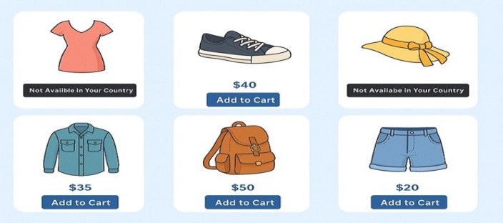 Restrict Product By Country Plugin Frontend View
