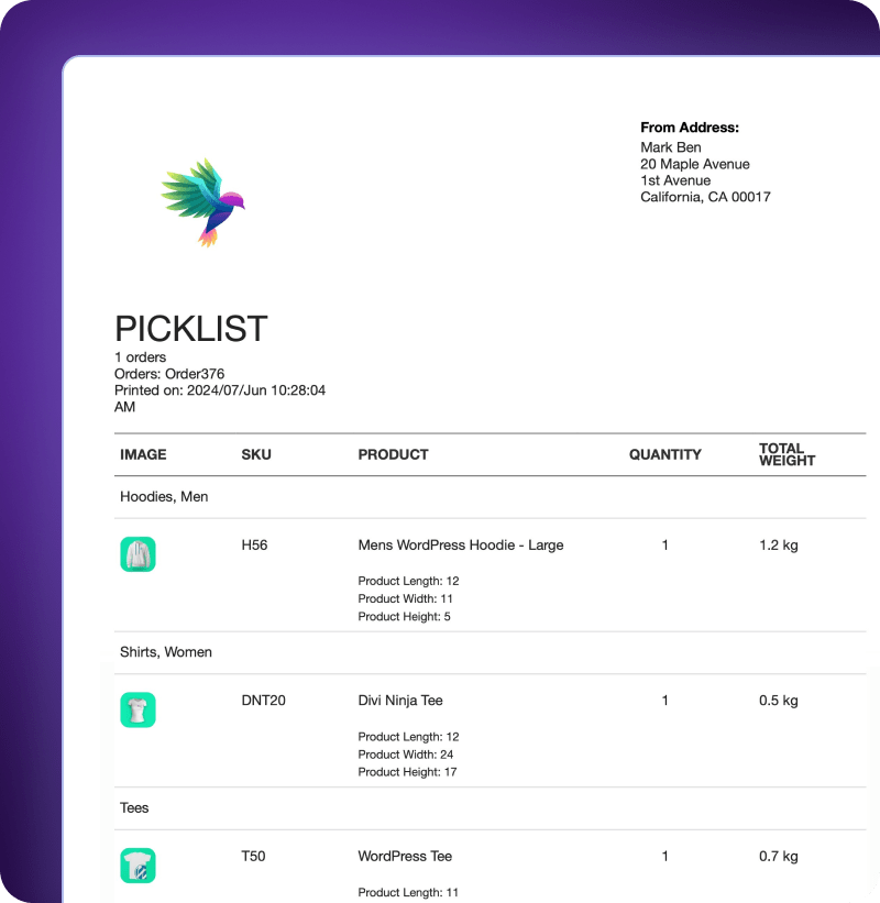 Create Picklists for Accurate Order Fulfillment