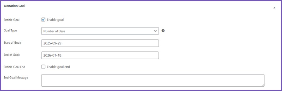 Donations & Fundraising - Goal