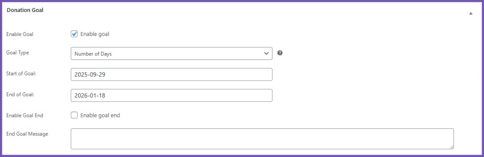 Donations & Fundraising - Goal