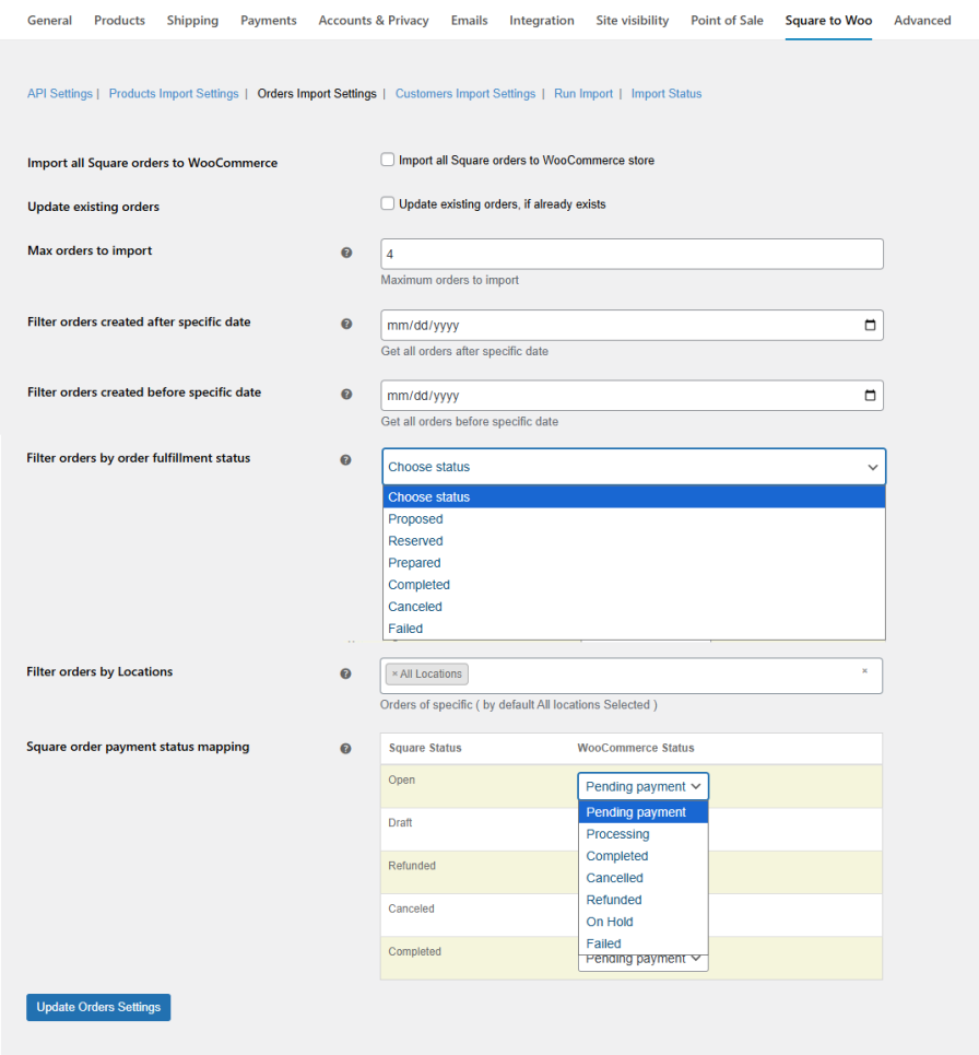 Migrate Orders from Square to WooCommerce