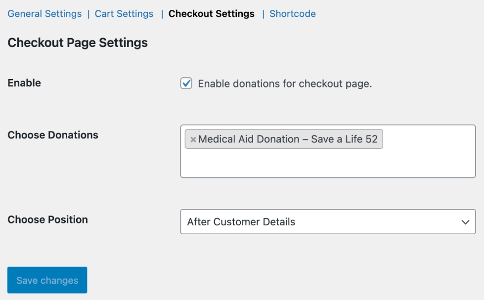 Wordpress donation plugin