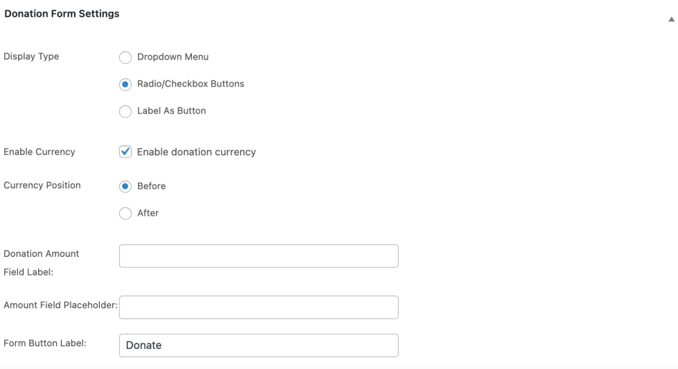 Wordpress donation plugin