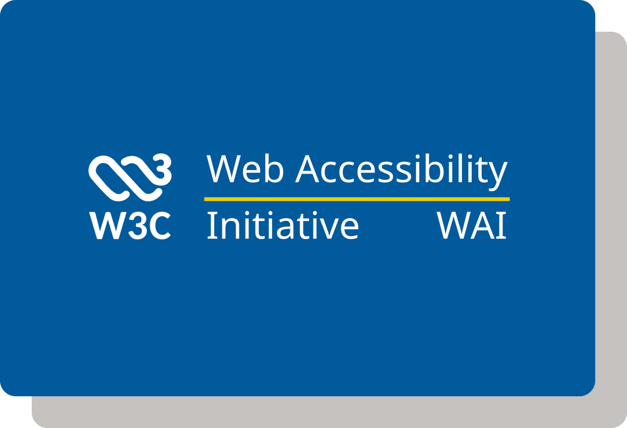 The W3C and Web Accessibility Initiative (WAI) logos