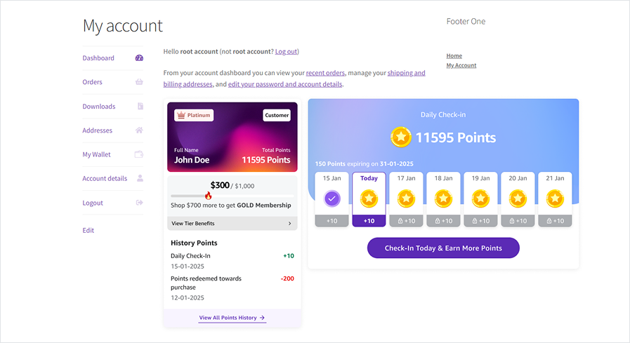 Customer Point Card Loyalty Points and Rewards with Member Card - WooCommerce Marketplace
