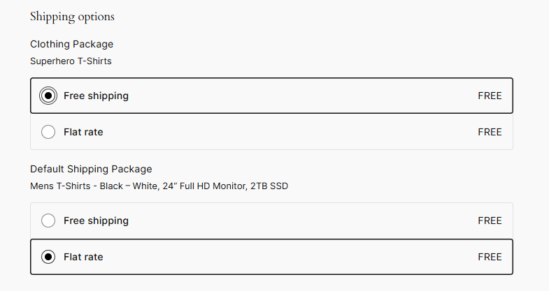 Create Multiple Shipping Packages
