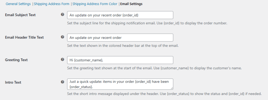 Custom Emails for Shipping Notifications