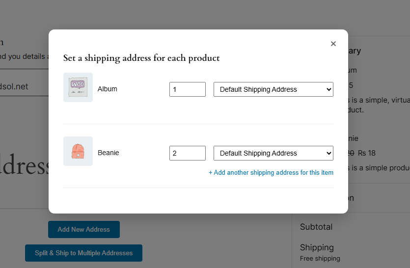 Ship to Multiple Addresses in a Single Order