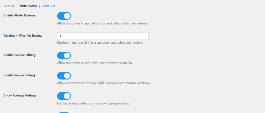 Enable Photo Reviews