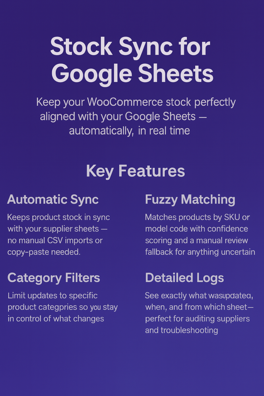 Stock Sync Sheets