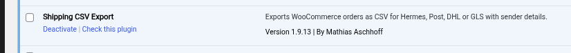 Shipping Export CSV Documentation - WooCommerce