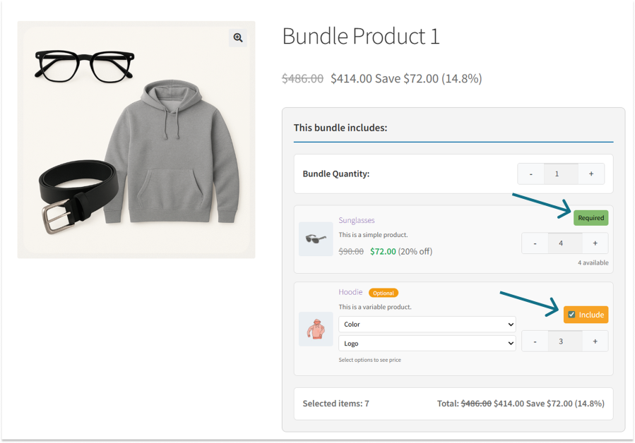 Product bundles for woocommerce