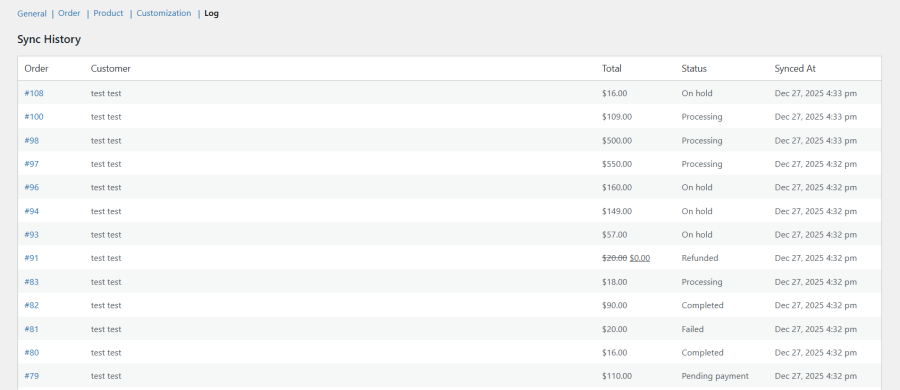Order Sync WooCommerce Google Sheet