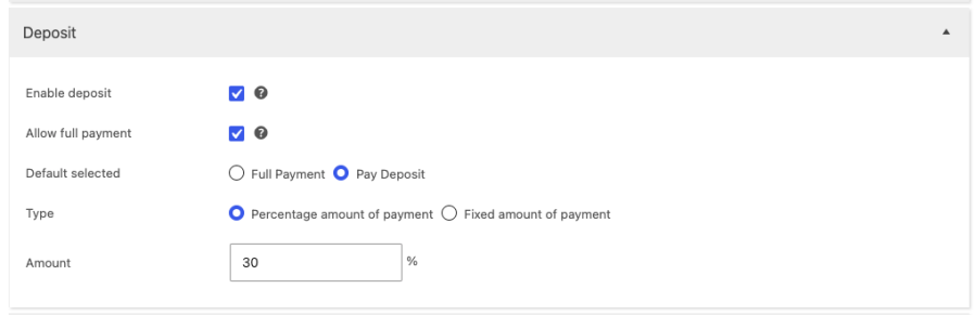 Deposits and remaining-balance invoicing