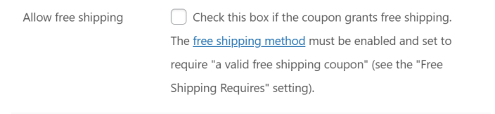 Allow Free Shipping