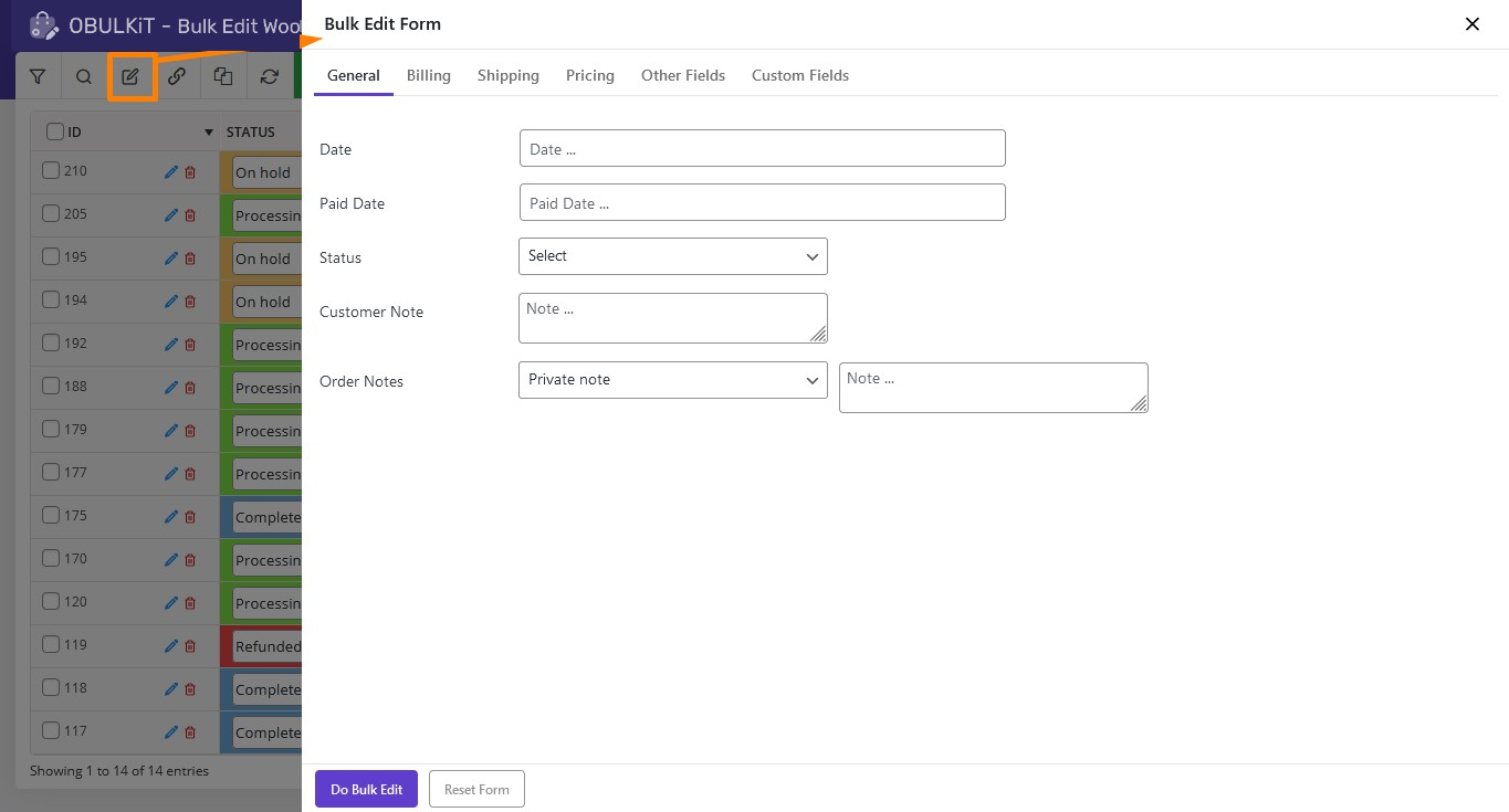 OBULKiT - Bulk Orders Editing - WooCommerce Marketplace