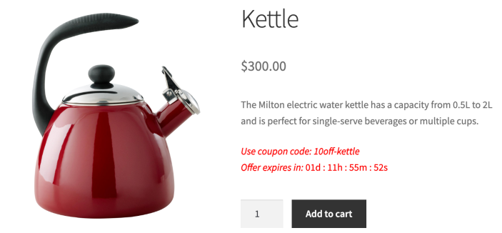 WooCommerce countdown timer Smart Coupons