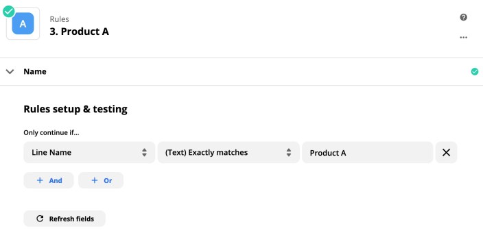 Paths Criteria Based on Product Name