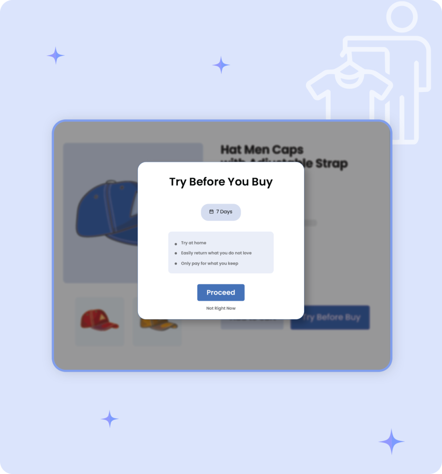 Customize try before you buy button and templates