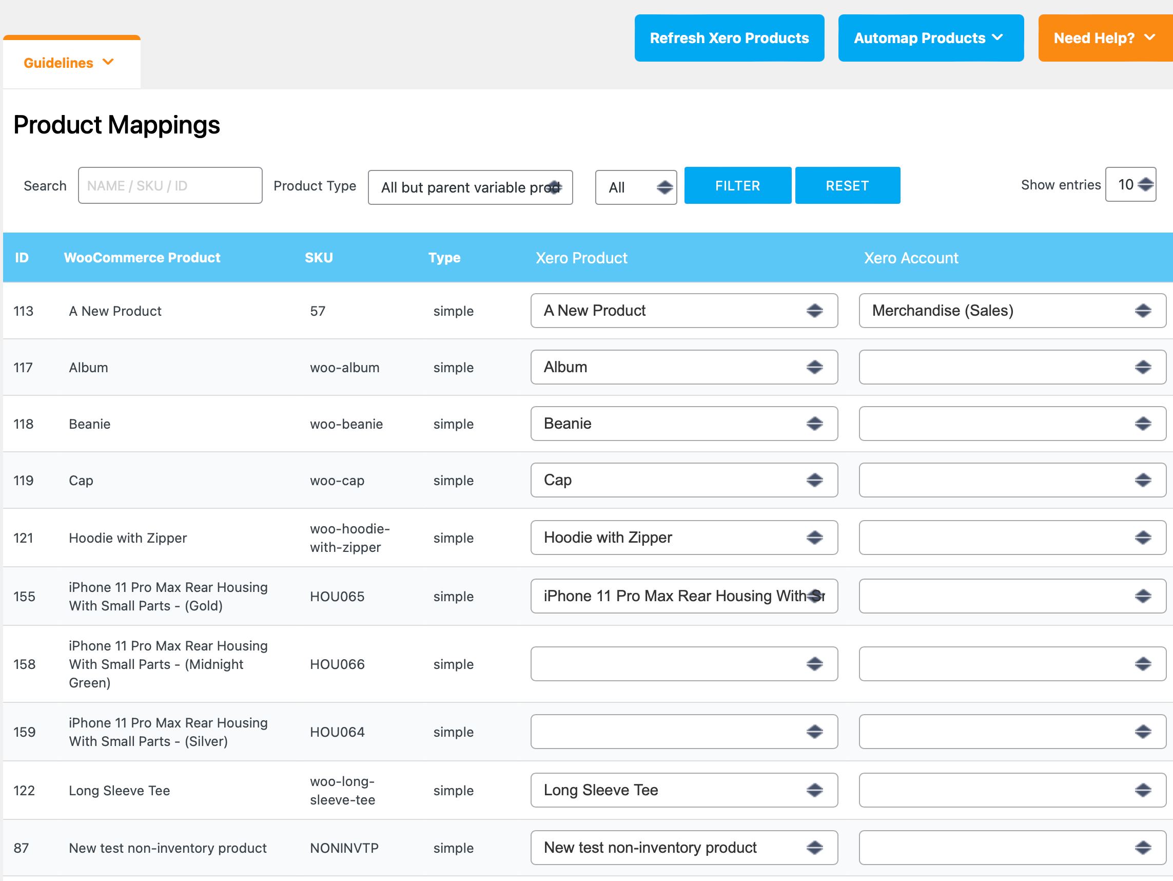 Xero Sync Documentation - WooCommerce