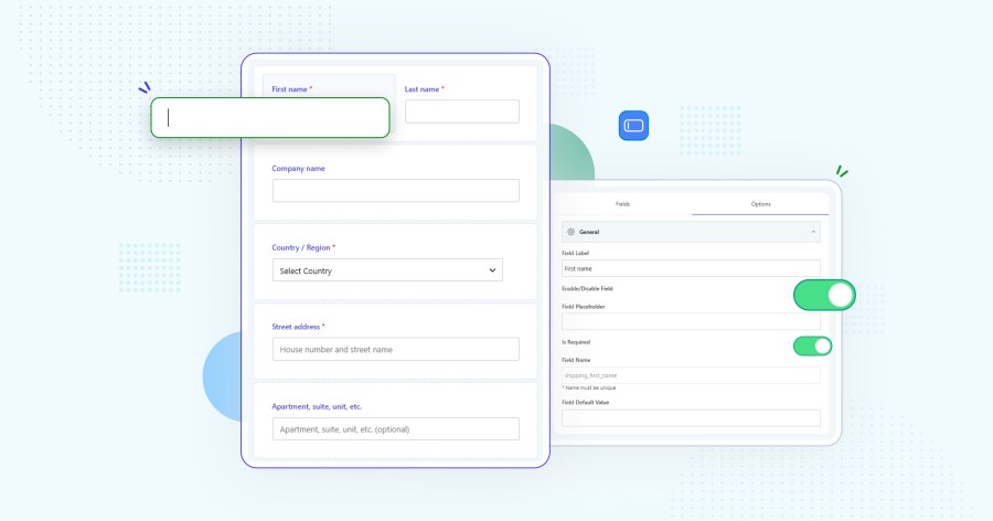 Editing default WooCommerce checkout fields such as name, company, and address