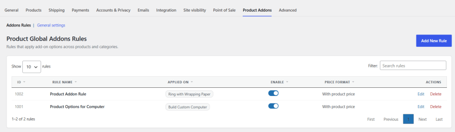 Add Global Product Options