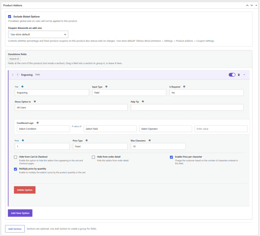 Add Product-Specific Options