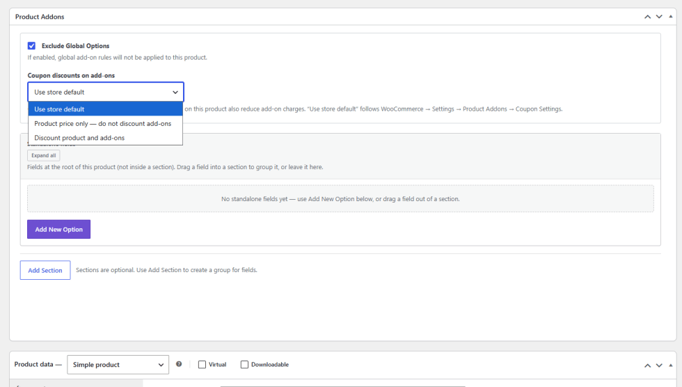 Add Product-Specific Options to an Individual Product