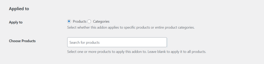 Assign Fields to Product or Categories