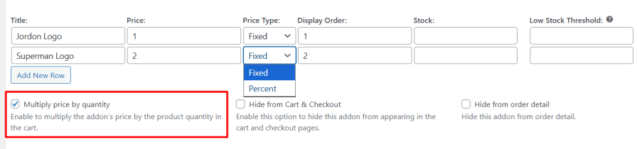 Flexible Pricing Options for Addons