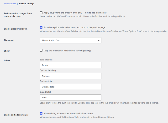General Settings