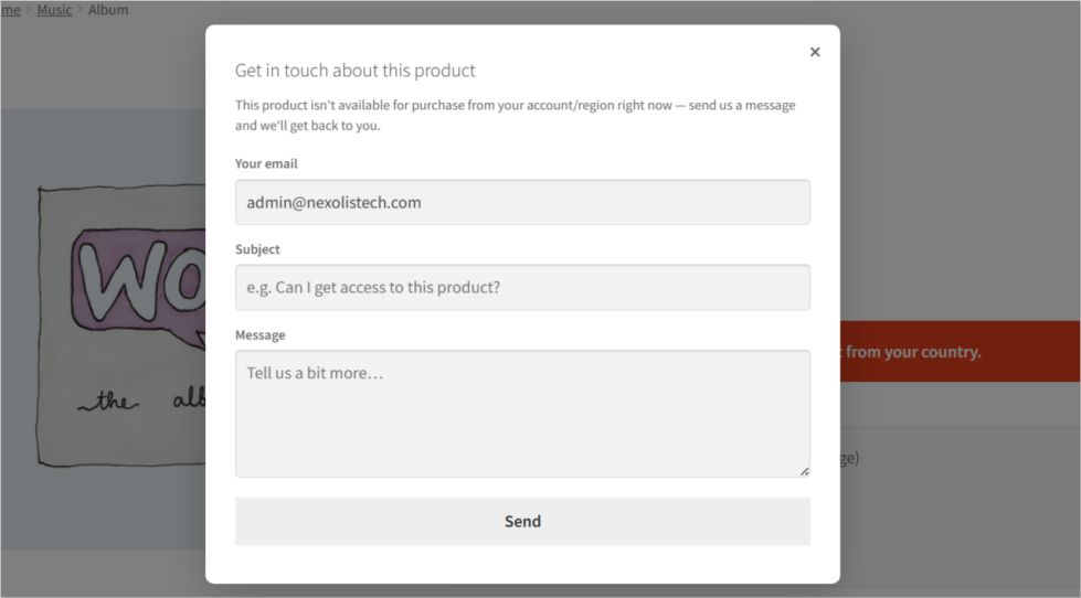 Restricted visitors can send you a quick message — you’re emailed instantly, and every request is saved to your dashboard so nothing gets missed.