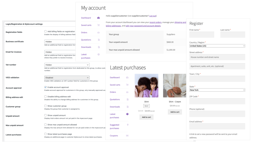 Advanced B2B Registration & Personalized MyAccount