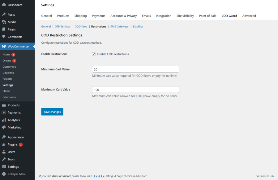 Intelligent Cart Restrictions
