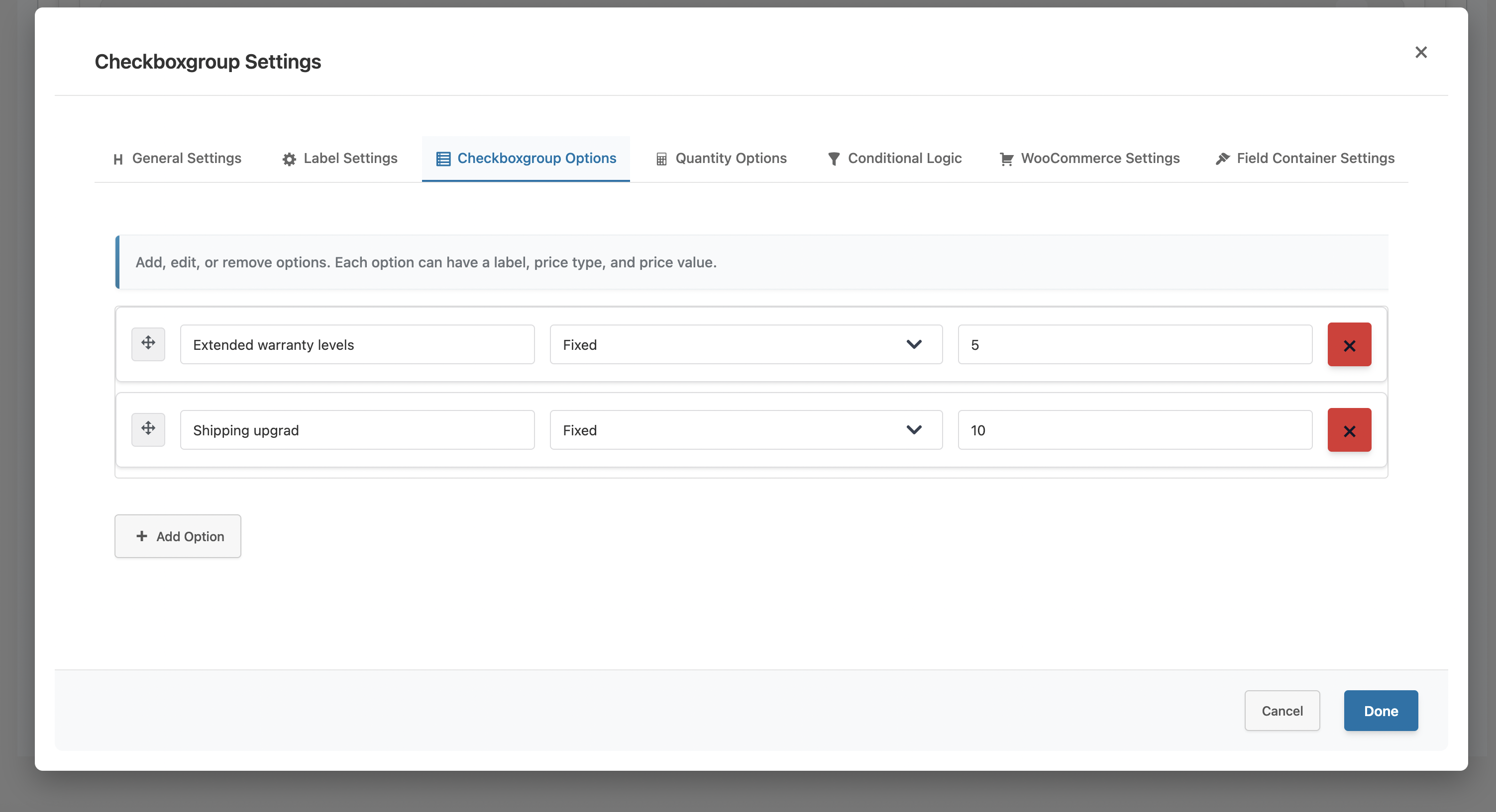 Dynamic Product Options - WooCommerce Marketplace